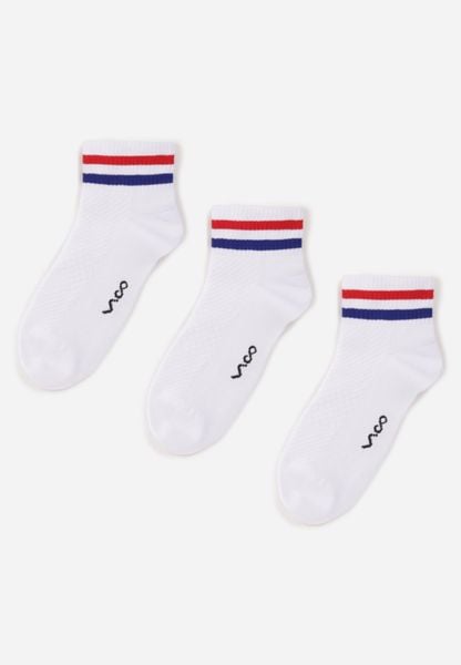 Białe 3-pack Skarpety za Kostkę z Bawełną Anlo. Białe skarpetki damskie Born2be, bez wzorów, z bawełny. Za 29.99 zł.