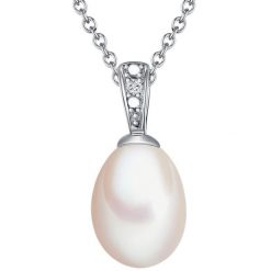 Lulu & Jane Srebro wysokiej pr óby Brylant Perła hodowlana słodkowodna Naszyjniki 1 ct Damski. Białe naszyjniki damskie Lulu & Jane, srebrne. Za 249.99 zł.