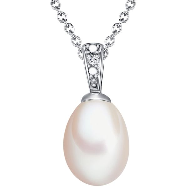 Lulu & Jane Srebro wysokiej pr óby Brylant Perła hodowlana słodkowodna Naszyjniki 1 ct Damski. Białe naszyjniki damskie Lulu & Jane, srebrne. Za 249.99 zł.