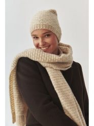 TATUUM Czapka "Sapi" w kolorze beżowym rozmiar: onesize. Brązowe czapki zimowe damskie Tatuum, z materiału. Za 82.83 zł.