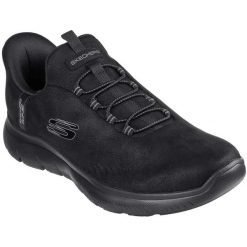 Buty sportowe męskie Skechers Summits Korlo. Czarne buty sportowe na co dzień męskie Skechers, z materiału, bez zapięcia, na fitness i siłownię. Za 590.00 zł.