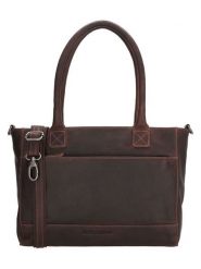 HIDE & STITCHES Skórzana torebka "Japura" w kolorze brązowym - 31 x 24 x 8 cm rozmiar: onesize. Brązowe torebki klasyczne damskie HIDE & STITCHES, bez wzorów, z materiału, bez dodatków. Za 260.99 zł.