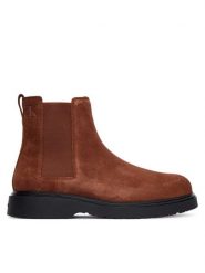 Calvin Klein Sztyblety Combat Ess Chelsea Boot Su YM0YM01372 Brązowy. Brązowe sztyblety męskie CALVIN KLEIN, ze skóry, bez zapięcia. Za 519.99 zł.