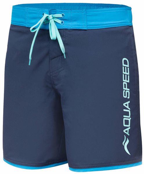 Spodenki kąpielowe męskie Aqua Speed Evan. Niebieskie kąpielówki męskie Aqua-Speed, m, bez wzorów, z elastanu, do pływania. Za 79.99 zł.