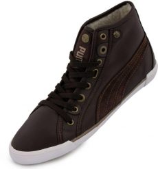 Buty Sportowe Puma Corsica Mid Brązowe. Brązowe buty sportowe na co dzień damskie Puma, bez wzorów, z futra. Za 345.99 zł.
