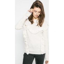 Review - Sweter. Białe swetry klasyczne damskie Review, l, z dzianiny, bez kołnierzyka. W wyprzedaży za 49.90 zł.