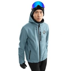 Męska kurtka snowboardowa Sporty zimowe Siroko W2 Beluga. Niebieskie kurtki męskie SIROKO, l, bez wzorów, z softshellu, bez kaptura, narciarskie. Za 844.00 zł.