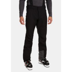 Męskie spodnie narciarskie softshell Kilpi RHEA-M. Czarne spodnie materiałowe męskie Kilpi, bez wzorów, z softshellu, sportowe. Za 504.68 zł.