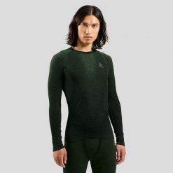 Bielizna termoaktywna z długim rękawem Odlo BL TOP crew neck l/s PERFORMANCE. Szara bielizna termoaktywna męska Odlo, l, bez wzorów, z materiału. Za 459.99 zł.