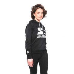 Damska Bluza Z Logo. Czarne bluzy z kapturem damskie Starter, s, z bawełny. Za 257.99 zł.