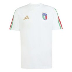 Koszulka Adidas Sport Figc Dna Tee Dorośli. Białe bluzki sportowe damskie Adidas, m, z bawełny, bez kołnierzyka, bez ramiączek. Za 200.85 zł.