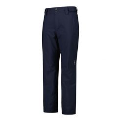 Spodnie narciarskie męskie CMP Black Blue 33W1157/N950. Czarne spodnie materiałowe męskie CMP, bez wzorów, sportowe. W wyprzedaży za 499.99 zł.