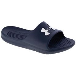 Klapki na basen męskie Under Armour Core Pth Slide. Niebieskie klapki i japonki męskie Under Armour, z materiału. W wyprzedaży za 127.90 zł.