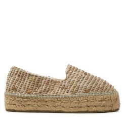 Espadryle Manebi. Brązowe espadryle damskie Manebi, bez wzorów, bez obcasa. Za 409.99 zł.