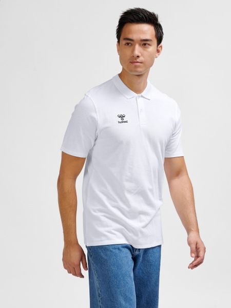 Hummel Koszulka polo męska bawełniana GO 2.0 224831. Białe koszulki polo męskie HUMMEL, m, bez wzorów, z bawełny, bez ramiączek. Za 99.00 zł.