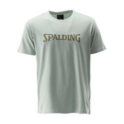 Koszulka Spalding Logo. Zielone t-shirty sportowe męskie Spalding, s, z materiału, bez ramiączek, do koszykówki. Za 185.00 zł.