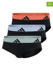 Adidas Slipy (3 pary) w kolorze czarnym ze wzorem rozmiar: L. Czarne slipki męskie Adidas, bez wzorów. Za 93.94 zł.
