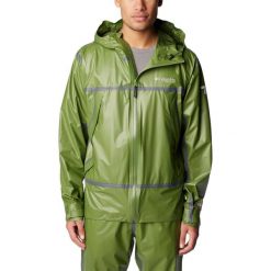 Kurtka przeciwdeszczowa męska Columbia Outdry Extreme Wyldwood Shell. Zielone kurtki męskie Columbia, m, bez wzorów, z poliesteru, bez kaptura. Za 802.99 zł.