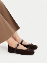 GINO ROSSI Baleriny C-24546LCP-DILETTA Brązowy. Brązowe baleriny damskie Gino Rossi, bez wzorów, ze skóry, bez obcasa. Za 229.99 zł.