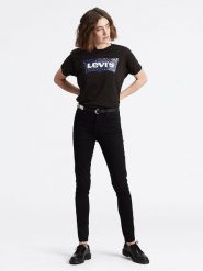 Levi´s Dżinsy "721" - Skinny fit - w kolorze czarnym rozmiar: W25/L34. Czarne jeansy damskie z podwyższonym stanem. Za 105.38 zł.