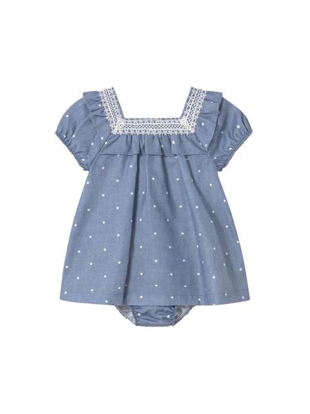 Mayoral Sukienka codzienna 1919 Niebieski Regular Fit. Niebieskie sukienki dziewczęce Mayoral, bez wzorów, z bawełny, bez ramiączek. Za 99.99 zł.