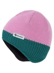 Ziener Czapka beanie "Igosch" w kolorze jasnoróżowo-zielonym rozmiar: XS. Różowe czapki zimowe damskie Ziener, z polaru. Za 55.45 zł.