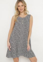 Czarna Bawełniana Rozkloszowana Sukienka Ozdobiona Kwiatami i Guzikami Lisavella. Czarne sukienki damskie Born2be, na co dzień, na lato, l, bez wzorów, z bawełny, eleganckie, bez kołnierzyka, bez ramiączek, mini, rozkloszowane. W wyprzedaży za 39.99 zł.
