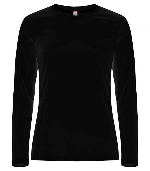 Clique Basic Active-T L/S Women – Damska koszulka z długim rękawem ze spun dyed. Czarne t-shirty damskie CLIQUE, l, bez wzorów, z materiału, bez kołnierzyka. Za 96.04 zł.