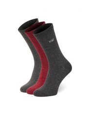 Nine West Skarpety długie CEO_AS_NW_05_W_AW25 (3 PACK) Szary. Szare skarpetki damskie Nine West, bez wzorów, z bawełny. Za 29.99 zł.