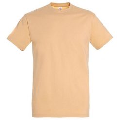 Koszulka Unisex Dla Dorosłych Z Bawełny Imperial Ringspun. Brązowe t-shirty damskie SOL'S, s, bez wzorów, z bawełny, bez kołnierzyka. Za 41.99 zł.