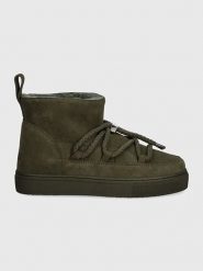 INUIKII Skórzane botki zimowe "Classic Low" w kolorze khaki rozmiar: 41. Brązowe botki damskie Inuikii, na zimę, ze skóry, bez obcasa, bez zapięcia. Za 682.45 zł.