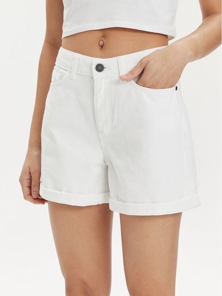 Noisy May Szorty jeansowe Smiley 27029288 Biały Relaxed Fit. Białe szorty damskie Noisy may, bez wzorów, z bawełny. Za 139.99 zł.