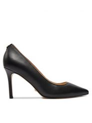 Guess Szpilki Dabbey FLTDAB LEA08 Czarny. Czarne szpilki Guess, z aplikacjami, ze skóry, bez obcasa. Za 439.99 zł.