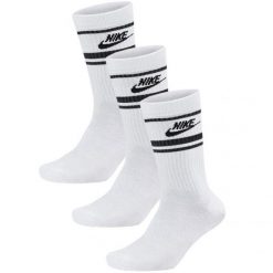 Skarpety Unisex Dla Dorosłych Sportswear Essential DriFIT Everyday Crew (zestaw. Białe skarpetki damskie Nike, bez wzorów. Za 109.99 zł.
