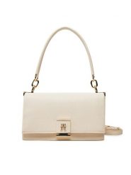 Tommy Hilfiger Torebka Th Her Med Crossover AW0AW17216 Beżowy. Brązowe torebki klasyczne damskie Tommy Hilfiger, bez wzorów, ze skóry, bez dodatków. Za 429.99 zł.