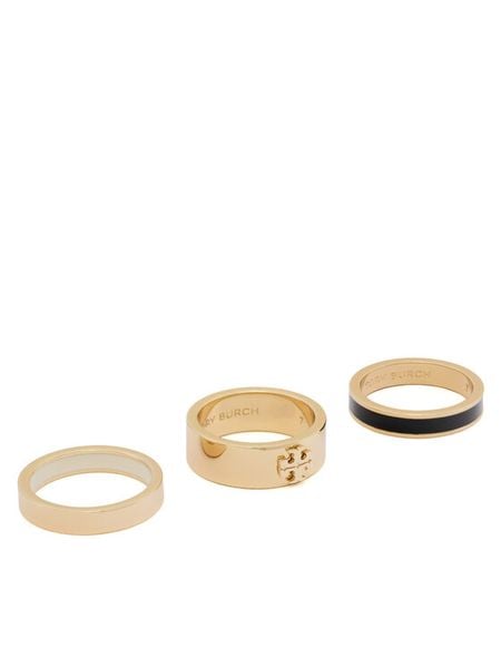 Tory Burch Pierścionek Enamel Ring Set 184445 Czarny. Czarne pierścionki damskie Tory Burch, metalowe. Za 1,109.00 zł.
