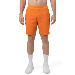 Męskie techniczne spodenki tenisowe Siroko Velozix Orange. Brązowe szorty męskie SIROKO, bez wzorów, z materiału. Za 260.00 zł.