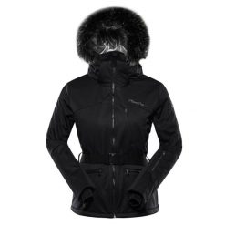 Kurtka damska narciarska softshell Alpine Pro Dowela. Czarne kurtki damskie Alpine Pro, l, bez wzorów, z materiału, bez kaptura. Za 729.00 zł.