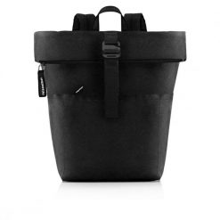 Plecak rolltop backpack, black. Czarne plecaki męskie Reisenthel, z aplikacjami, z materiału. Za 418.00 zł.