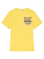Original Marines T-Shirt DFP4204YM Żółty Regular Fit. Żółte t-shirty chłopięce Original Marines, bez wzorów, z bawełny, bez ramiączek. Za 49.99 zł.