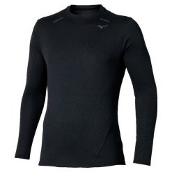 Koszulka termoaktywna Mizuno Thermal Charge. Czarne bielizna termoaktywna męska Mizuno, bez wzorów. W wyprzedaży za 299.00 zł.