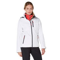 Kurtka żeglarska damska Helly Hansen Crew Hooded Midlayer. Białe kurtki damskie Helly Hansen, l, bez wzorów, z syntetyku, bez kaptura. Za 957.00 zł.