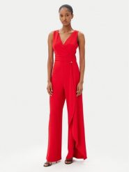 Artigli Kombinezon ACTU002152 Czerwony Regular Fit. Czerwone kombinezony damskie Artigli, bez wzorów, z syntetyku, bez kołnierzyka, bez ramiączek. Za 519.99 zł.