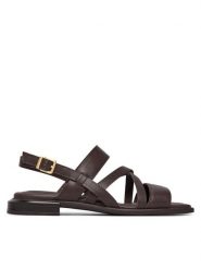 Clarks Sandały Ariany Strap 26185801 Brązowy. Brązowe sandały damskie Clarks, bez wzorów, ze skóry, bez obcasa, na płaskiej podeszwie. Za 389.99 zł.