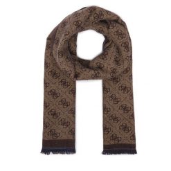 Szalik Guess. Brązowe szaliki i kominy damskie Guess, z aplikacjami. Za 234.99 zł.