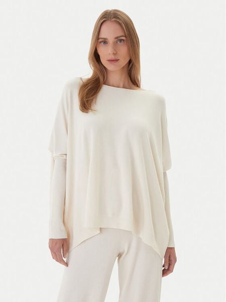 Kontatto Sweter 3M0802C Écru Relaxed Fit. Swetry klasyczne damskie Kontatto, m, z syntetyku, bez kołnierzyka. Za 249.99 zł.