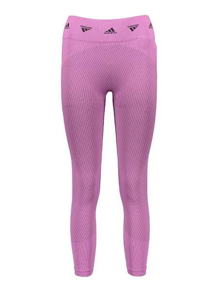 Adidas Legginsy sportowe "AK Brnd" w kolorze fioletowym rozmiar: L. Różowe legginsy damskie Adidas, l, bez wzorów, z materiału. Za 95.92 zł.