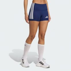 Szorty 3-Stripes Volleyball. Niebieskie szorty damskie Adidas, bez wzorów, sportowe. Za 149.00 zł.