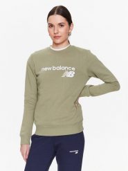 New Balance Bluza Classic Core WT03811 Zielony Relaxed Fit. Zielone bluzy bez kaptura damskie New Balance, m, z syntetyku. Za 119.99 zł.