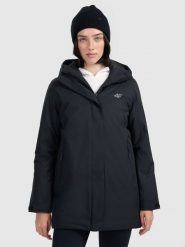 4F Parka zimowa membrana 8000 damska - czarna S. Czarne parki damskie 4f, na zimę, s, bez wzorów. W wyprzedaży za 299.99 zł.